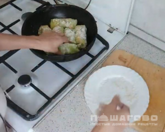 Фото приготовления рецепта: Вегетарианские голубцы - шаг 6