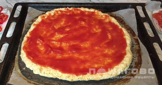 Фото приготовления рецепта: Пицца куриная без теста - шаг 7
