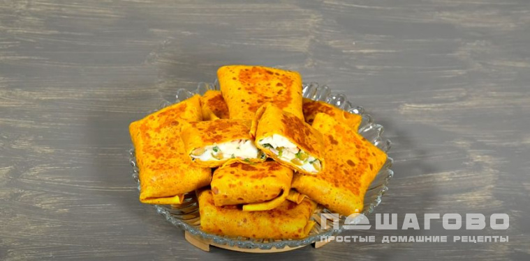 Начинка для блинов из крабовых палочек