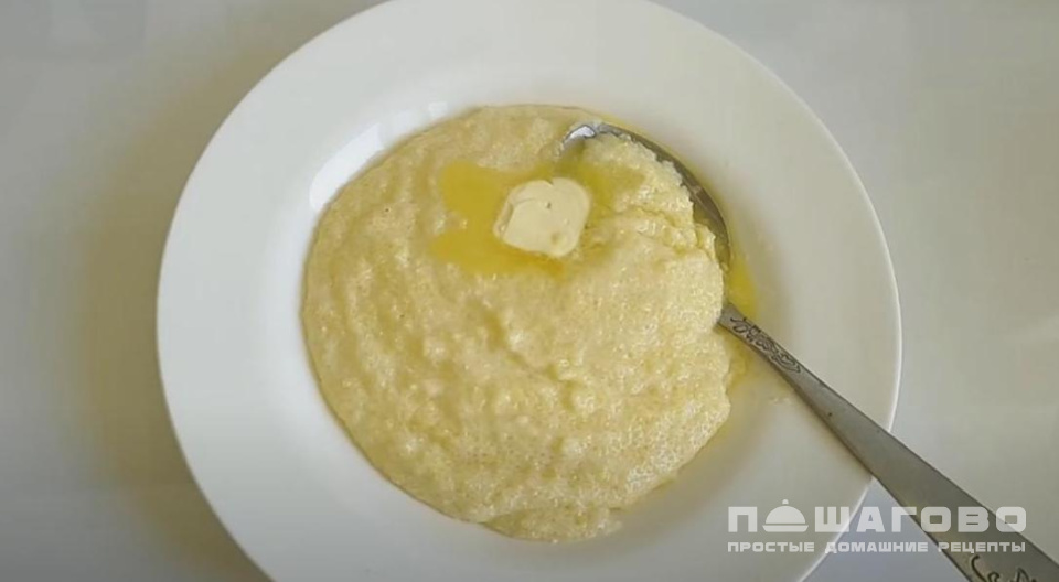 Фото приготовления рецепта: Кукурузная каша с молоком - шаг 4