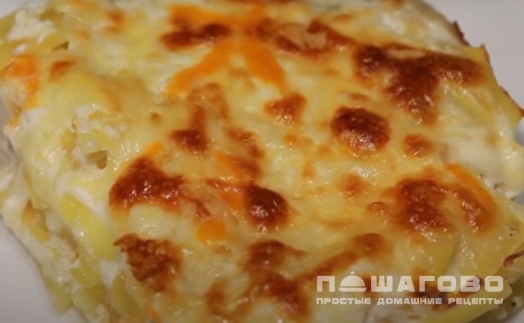 Куриное филе в духовке под картофелем