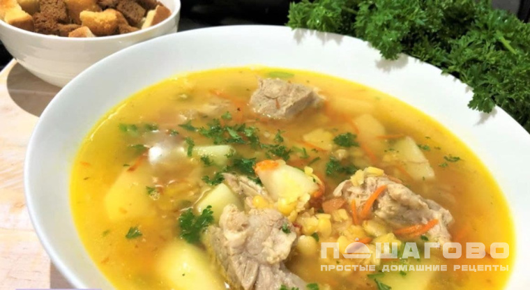 Суп гороховый классический с мясом