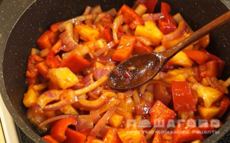Фото приготовления рецепта: Габаджоу (свинина в кисло-сладком соусе) - шаг 7