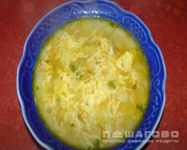 Суп с яйцами и картошкой
