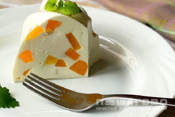 Бланманже с персиками