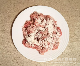 Фото приготовления рецепта: Бефстроганов из свинины со сметаной - шаг 1