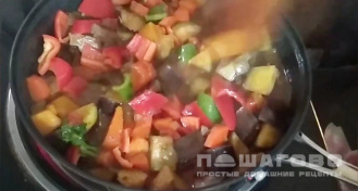 Фото приготовления рецепта: Подлива с мясом и овощами - шаг 8