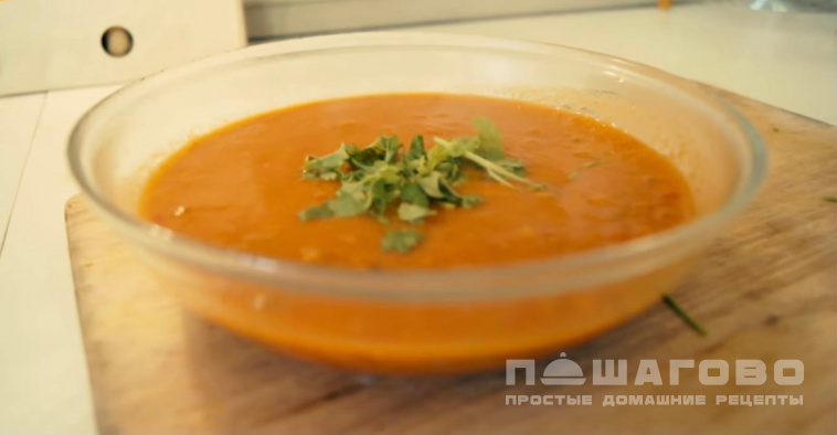 Чечевичный суп с томатами