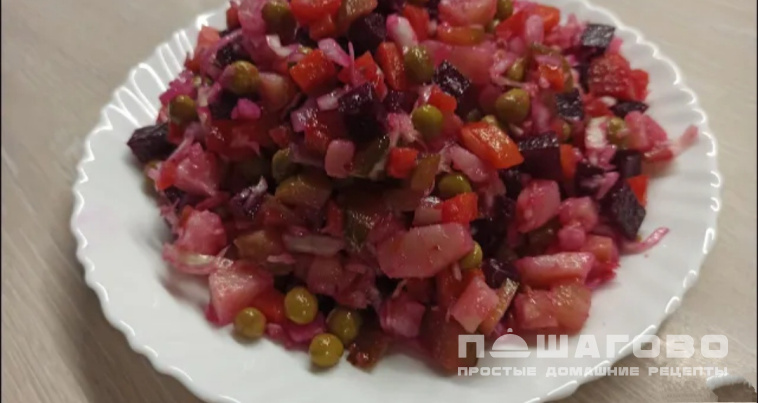 Винегрет со свежей капустой