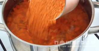 Фото приготовления рецепта: Суп из чечевицы постный - шаг 6