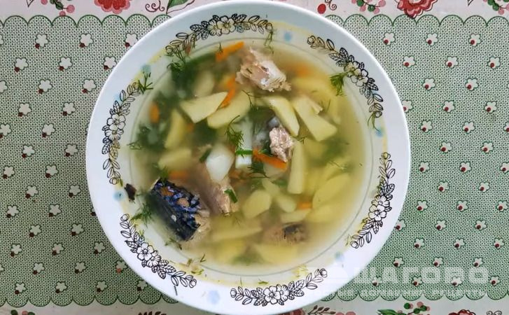 Рецепт рыбного супа из консервов скумбрии