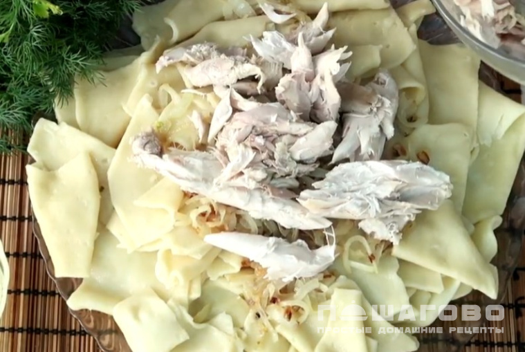 Бешбармак из курицы