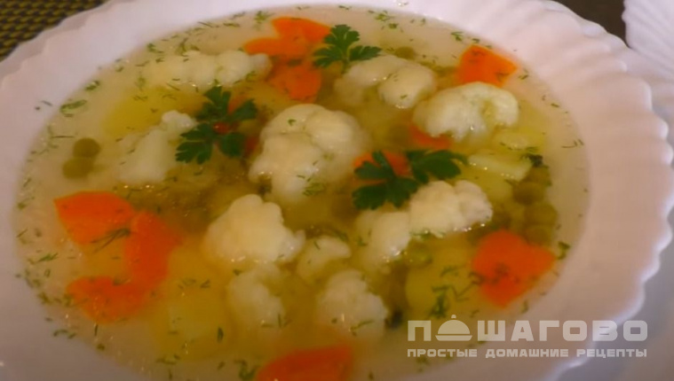 Крем-суп из цветной капусты диетический