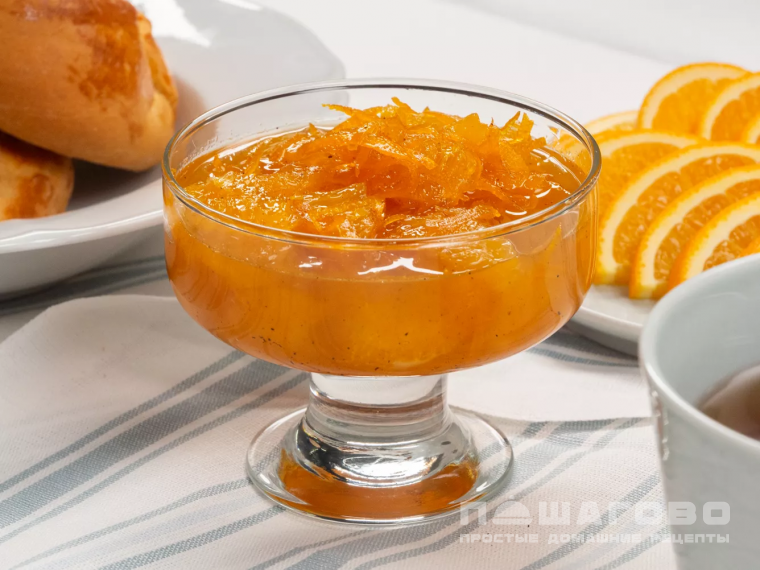 Апельсиновое варенье с ванильным сахаром