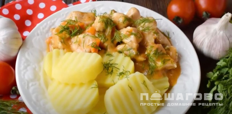 Гуляш из куриной грудки