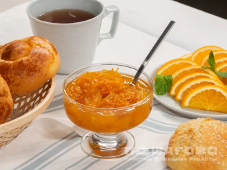 Фото приготовления рецепта: Апельсиновое варенье с ванильным сахаром - шаг 4