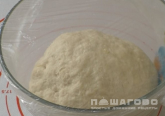 Фото приготовления рецепта: Осетинский пирог с вишней и грецким орехом - шаг 4