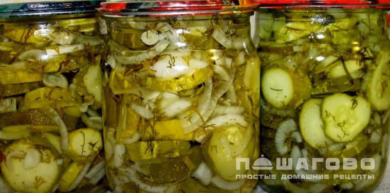 Салат из огурцов и лука на зиму