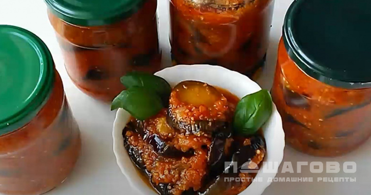 Консервированные баклажаны в томатном соусе