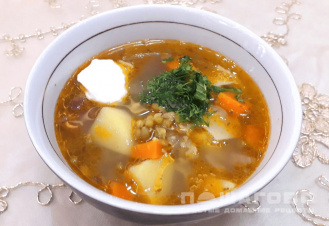 Фото приготовления рецепта: Суп с машем - шаг 5