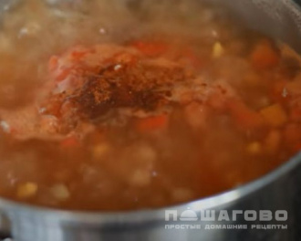Фото приготовления рецепта: Вегетарианский суп из нута - шаг 5