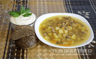Фото приготовления рецепта: Суп из белых грибов - шаг 4