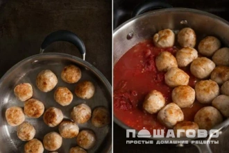 Фото приготовления рецепта: Спагетти с тефтелями и томатным соусом - шаг 2