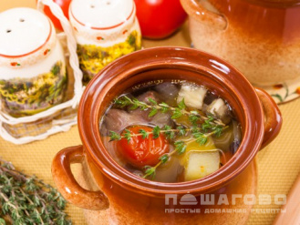 Фото приготовления рецепта: Суп с бараниной в горшочке - шаг 8
