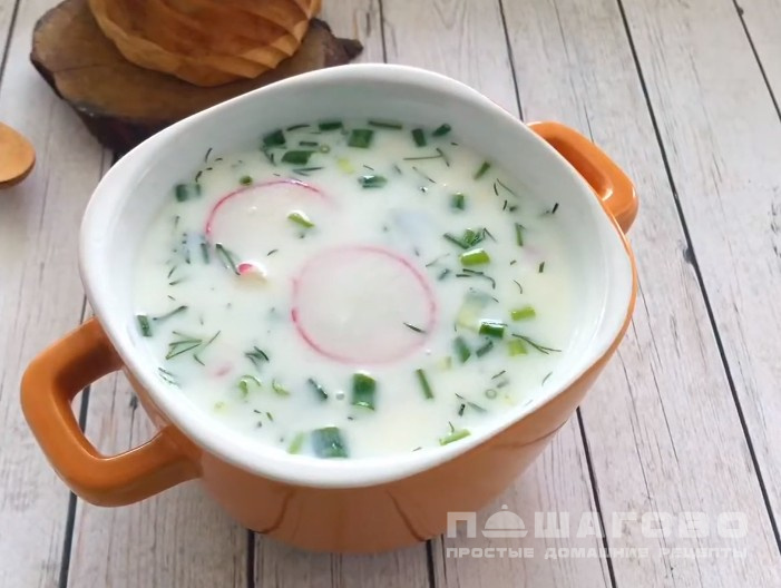 Окрошка с курицей