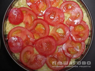 Фото приготовления рецепта: Запеканка из кабачков и помидоров - шаг 6