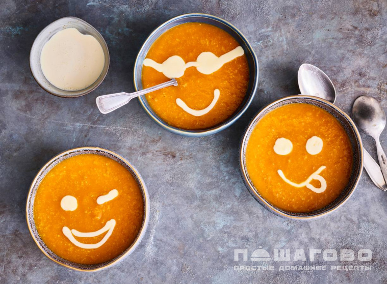 Тыквенно-кукурузный суп со смайликами