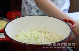 Фото приготовления рецепта: Простой суп щи из свежей капусты - шаг 3