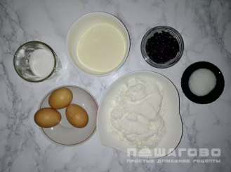 Фото приготовления рецепта: Творожная запеканка с ягодами смородины - шаг 1