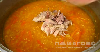 Фото приготовления рецепта: Суп из квашеной капусты с курицей - шаг 8
