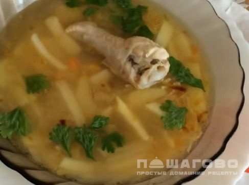 Наваристый куриный суп с макаронами