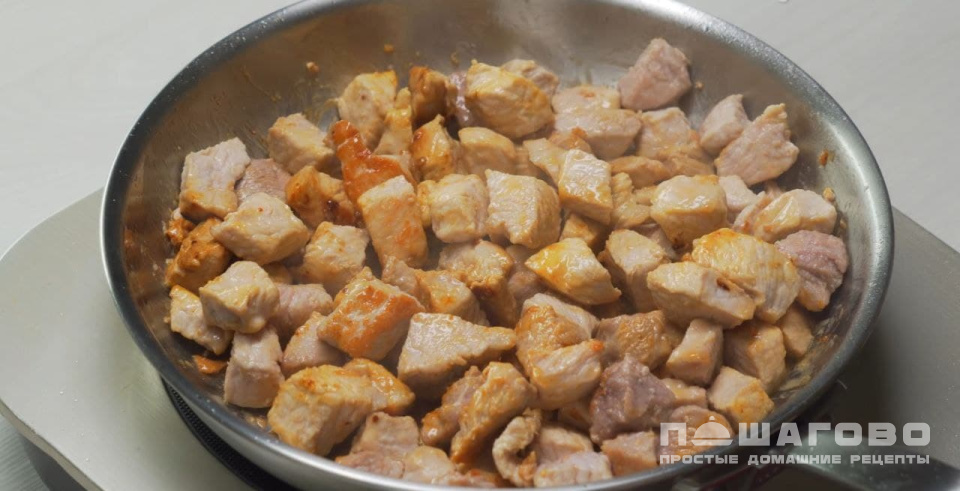 Фото приготовления рецепта: Подлива с мясом и мукой - шаг 1
