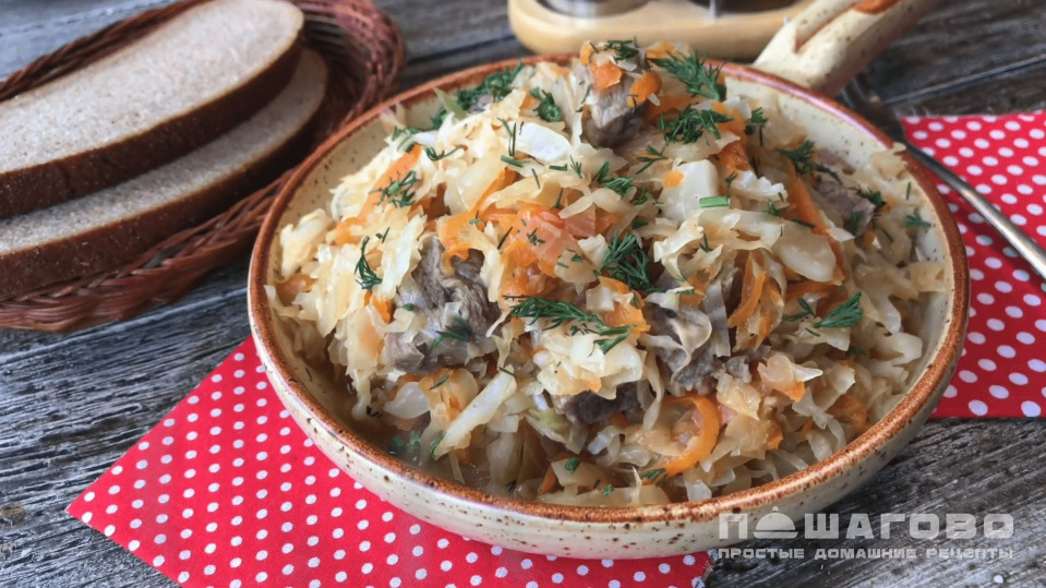 Фото приготовления рецепта: Бигус с мясом и капустой - шаг 3