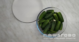 Фото приготовления рецепта: Малосольные огурцы на минералке - шаг 4