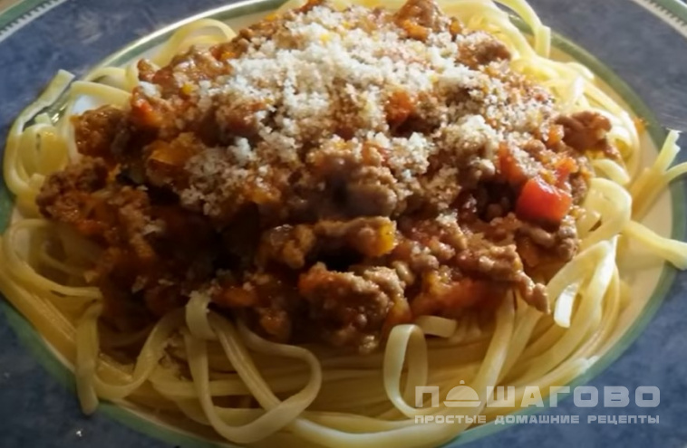 Спагетти с фаршем