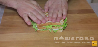 Фото приготовления рецепта: Клаб-сэндвич - шаг 13