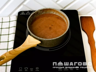 Фото приготовления рецепта: Шоколадная помадка из какао для торта - шаг 3