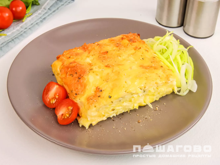 Картофельная запеканка с майонезом и сыром
