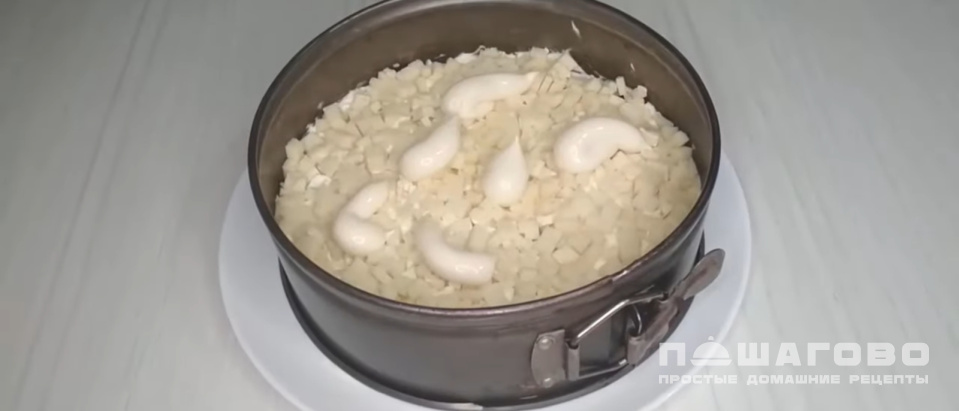 Фото приготовления рецепта: Салат с ананасами и куриной грудкой - шаг 4