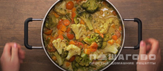 Фото приготовления рецепта: Овощное рагу с брокколи - шаг 7