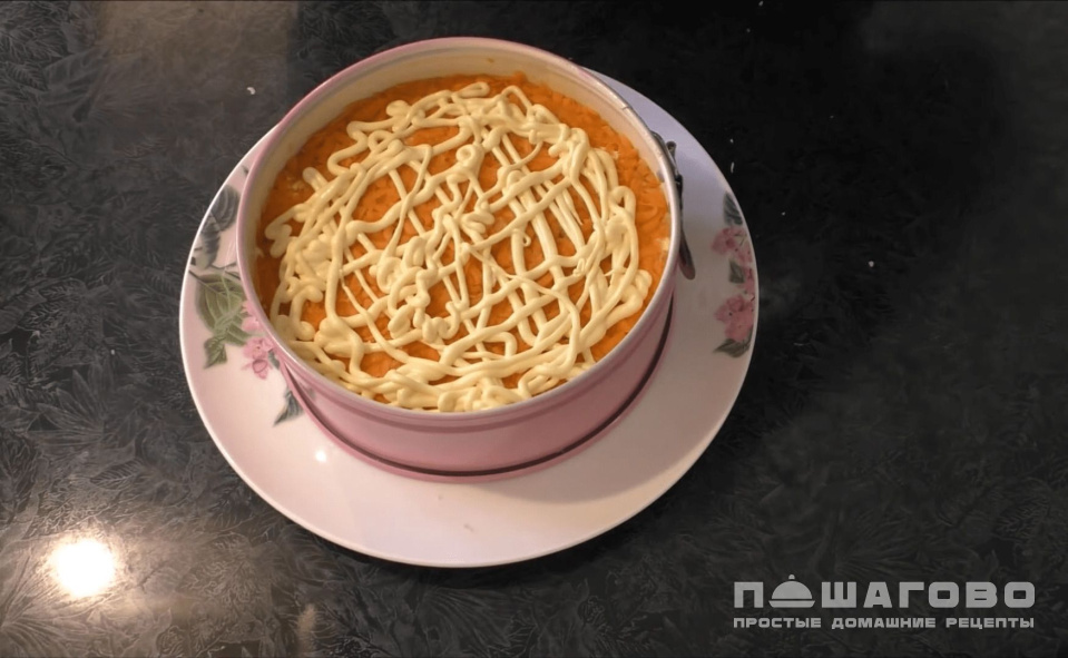 Фото приготовления рецепта: Салат Ананас с курицей и сыром - шаг 5