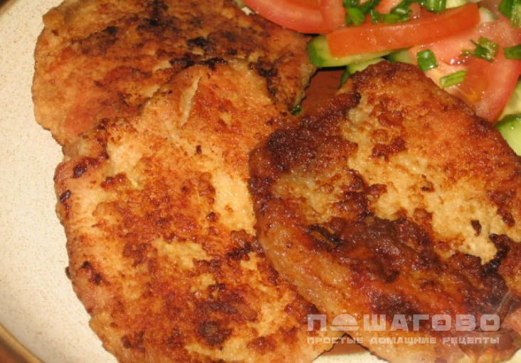 Отбивные котлеты по-швейцарски
