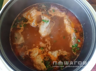 Фото приготовления рецепта: Пикантный суп харчо - шаг 3