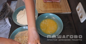 Фото приготовления рецепта: Шницель из свинины - шаг 4