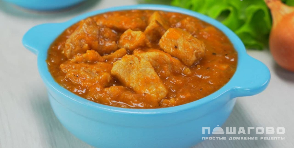 Фото приготовления рецепта: Подлива с мясом и мукой - шаг 7