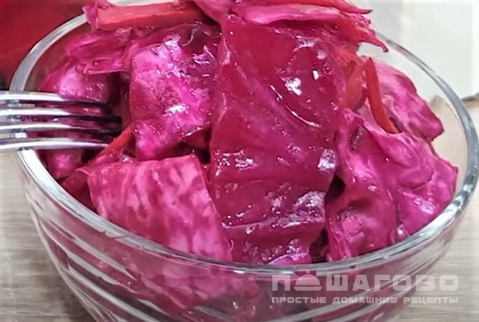 Маринованная капуста со свеклой